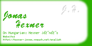jonas hexner business card